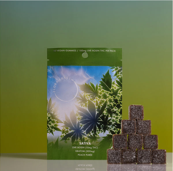 SATIVA (10mg, derived from USA-grown Hemp) - F L O R A + B A S T