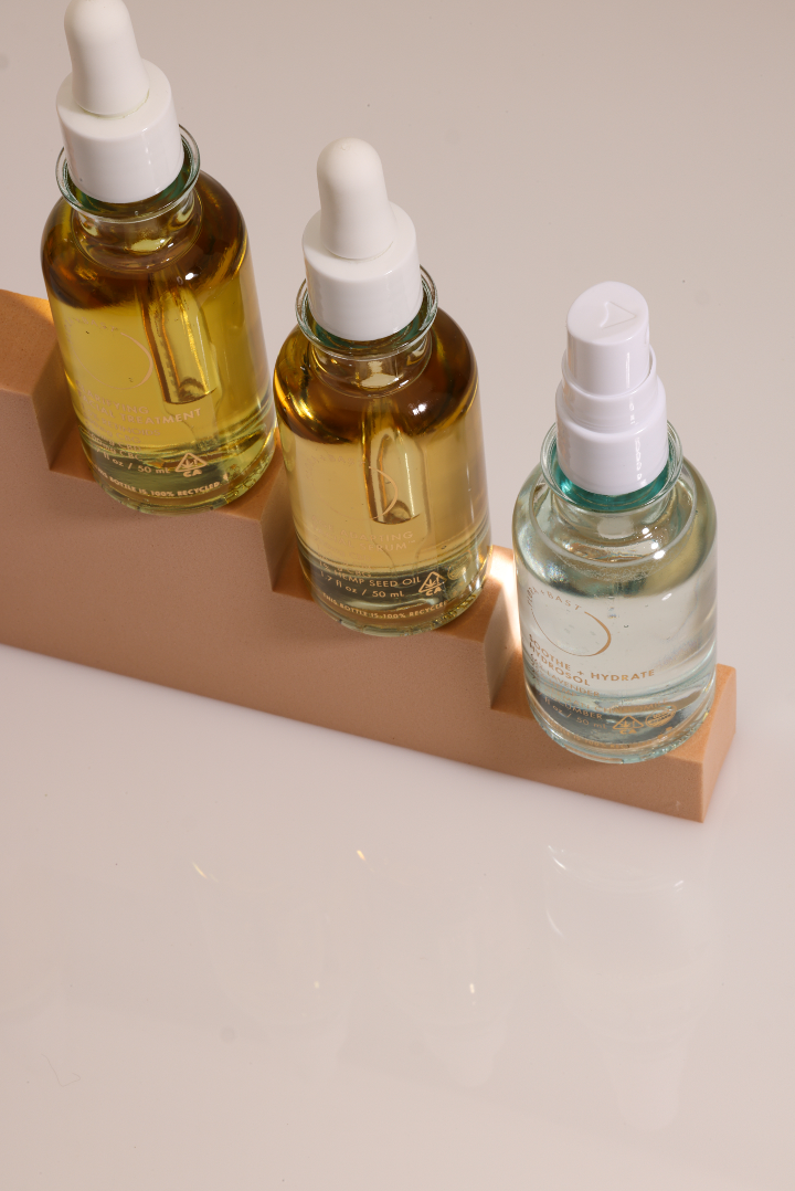 Skincare routine with organic CBD face oil