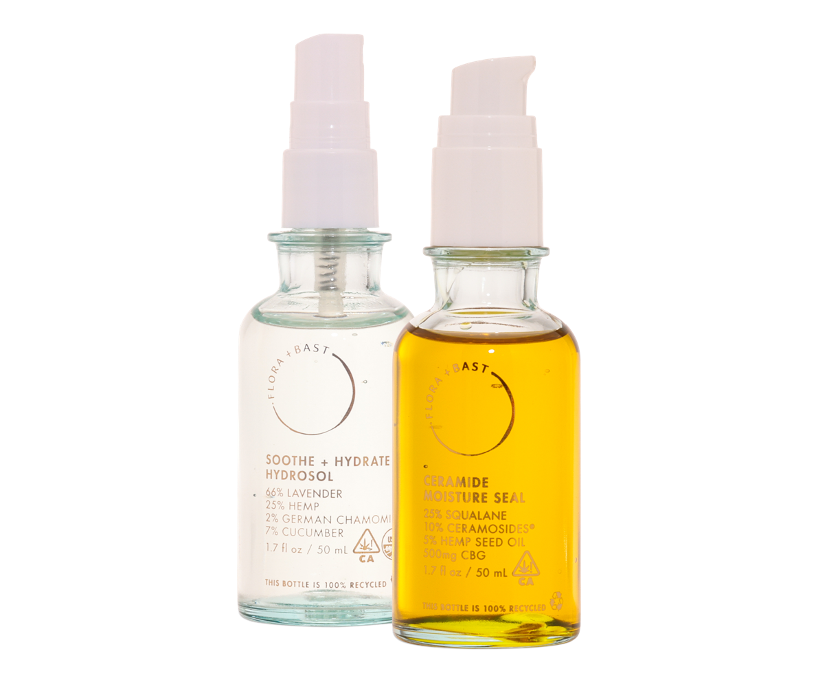 A hydrating duo with cannabis, squalane and ceramides to keep skin supple &amp; plump 